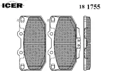 Тормозные колодки дисковые передняя ось ICER 181755