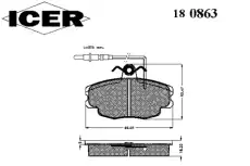 Тормозные колодки дисковые ICER 180863