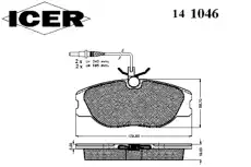 Тормозные колодки дисковые ICER 141046