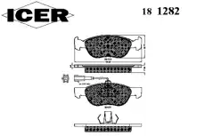 Тормозные колодки дисковые ICER 181282