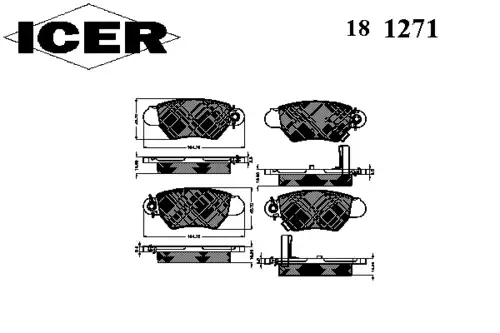 Тормозные колодки дисковые ICER 181271