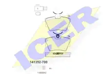 Тормозные колодки дисковые ICER 141352