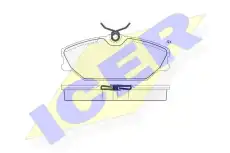 Тормозные колодки дисковые ICER 181438
