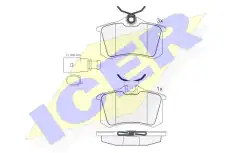 Тормозные колодки дисковые ICER 181387
