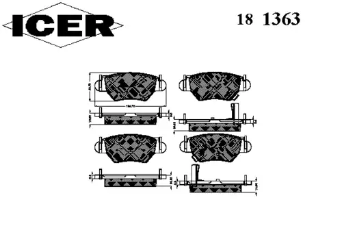 Тормозные колодки дисковые ICER 181363