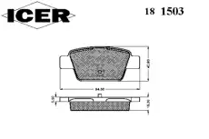 Тормозные колодки дисковые ICER 181503