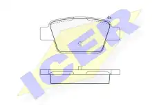 Тормозные колодки дисковые ICER 181503