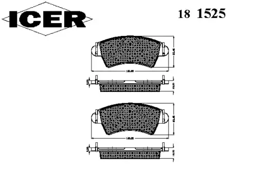 Тормозные колодки дисковые ICER 181525