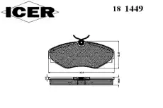 Тормозные колодки дисковые ICER 181449