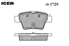 Тормозные колодки дисковые ICER 181729