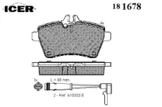 Тормозные колодки дисковые ICER 181678