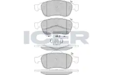 Тормозные колодки дисковые ICER 181915