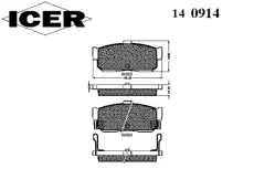 Тормозные колодки дисковые ICER 140914