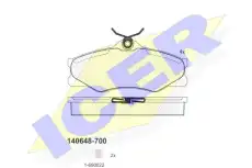 Тормозные колодки дисковые ICER 140648