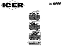Тормозные колодки дисковые ICER 180555