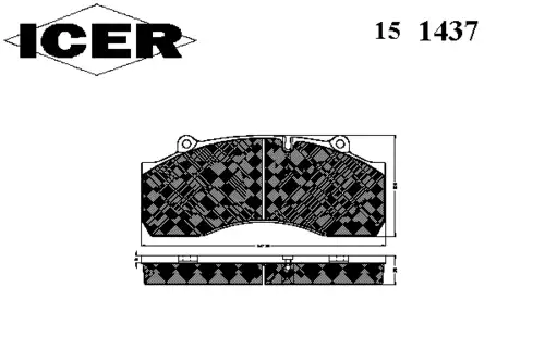 Тормозные колодки дисковые передняя ось задняя ось ICER 151437