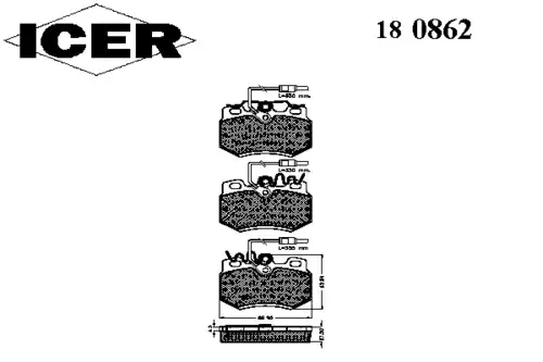 Тормозные колодки дисковые ICER 180862