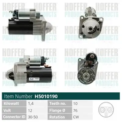 Стартер HOFFER H5010190