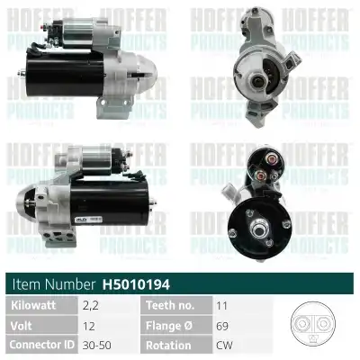 Стартер HOFFER H5010194
