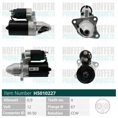 Стартер HOFFER H5010227