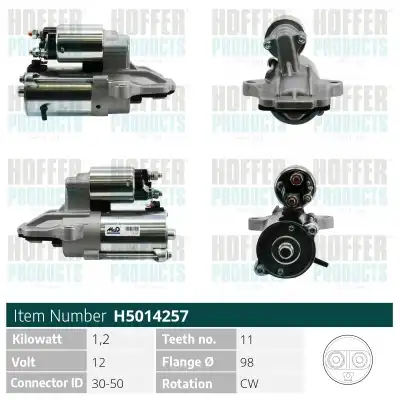 Стартер HOFFER H5014257