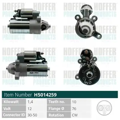 Стартер HOFFER H5014259