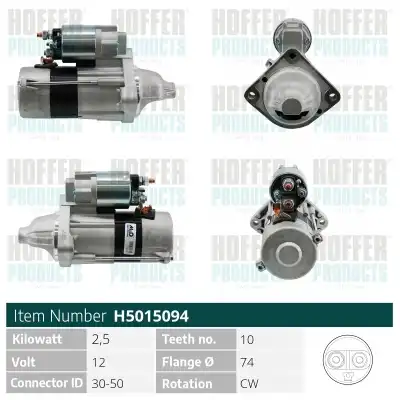 Стартер HOFFER H5015094