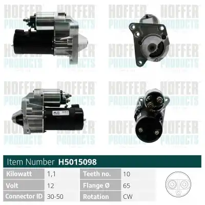 Стартер HOFFER H5015098