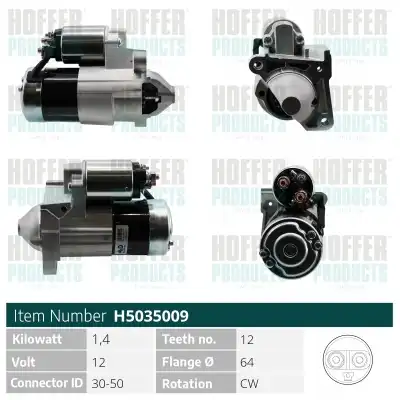 Стартер HOFFER H5035009