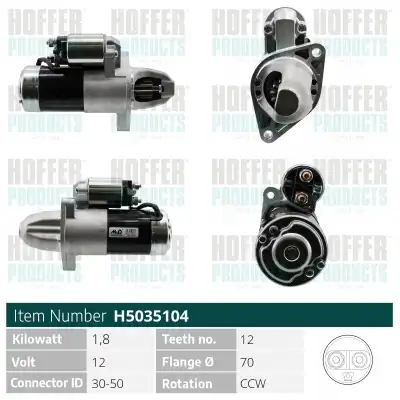 Стартер HOFFER H5035104