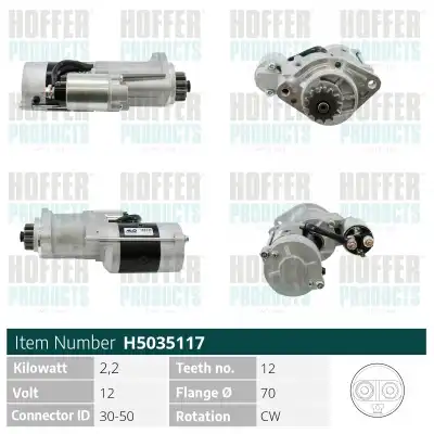 Стартер HOFFER H5035117