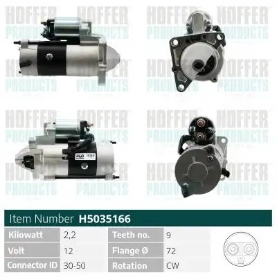 Стартер HOFFER H5035166