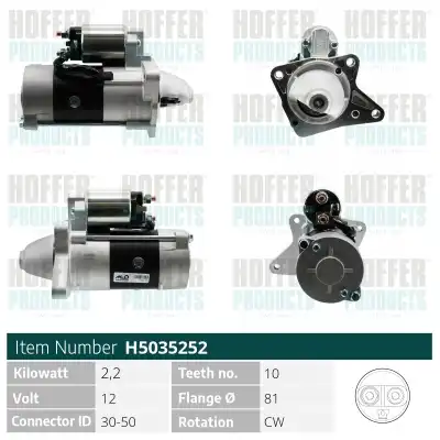 Стартер HOFFER H5035252