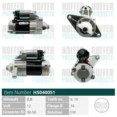 Стартер HOFFER H5040051