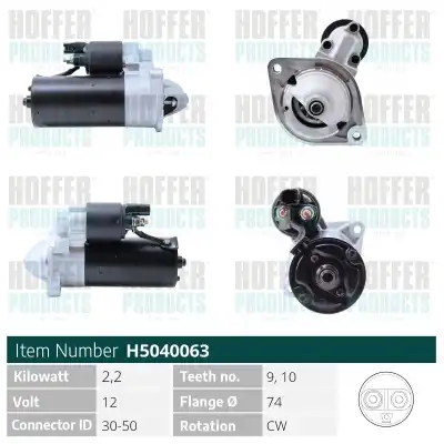 Стартер HOFFER H5040063