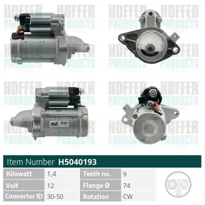 Стартер HOFFER H5040193
