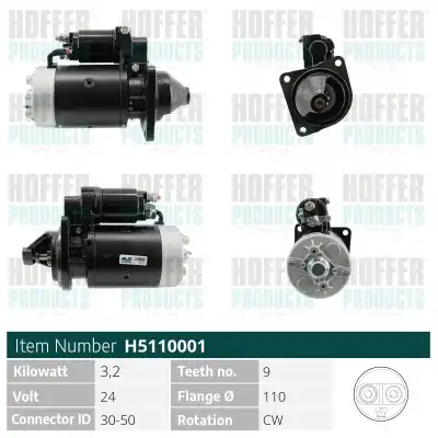 Стартер HOFFER H5110001
