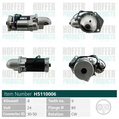 Стартер HOFFER H5110006