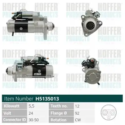 Стартер HOFFER H5135013