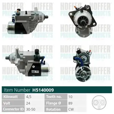 Стартер HOFFER H5140009