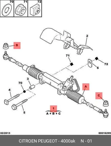 Рулевая рейка PSA 4000 AK