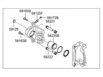 Тормозной суппорт 583103KAA0 HYUNDAI