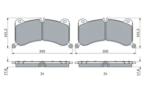 Тормозные колодки дисковые BOSCH 0 986 424 943