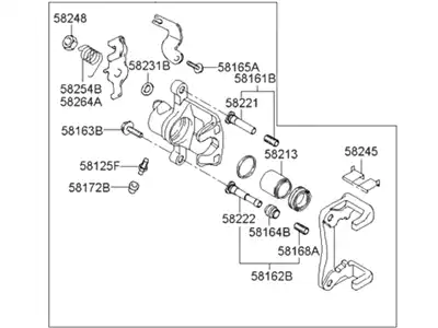 СУППОРТ ЗАДНИЙ ЛЕВЫЙ 583102DA00 HYUNDAI