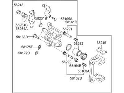 ТОРМОЗНОЙ СУППОРТ В СБОРЕ 583112DA00 HYUNDAI