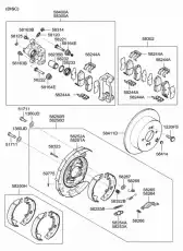 Суппорт тормозной HYUNDAI / KIA 584001G300 задняя ось справа