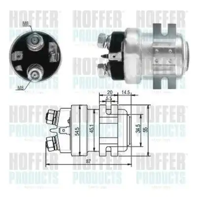 Втягивающее реле стартера 6646001 HOFFER