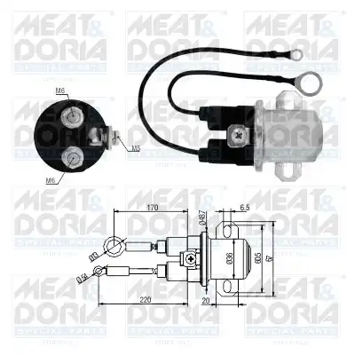 Втягивающее реле стартера 46266 MEAT & DORIA