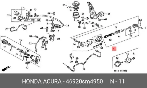 Цилиндр сцепления HONDA 46920SM4950