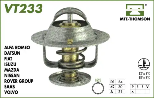 Термостат системы охлаждения MTE-THOMSON VT233